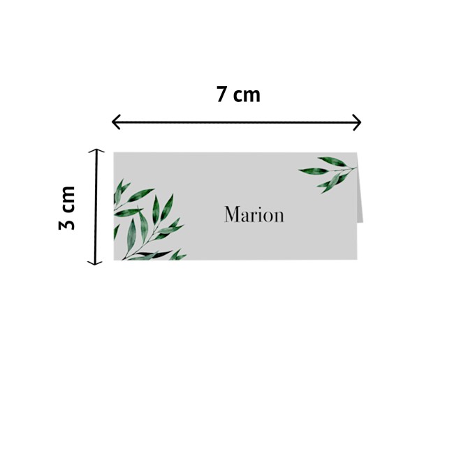 Marque-Place personnalisé - Mariage provençal - Motif Olivier - EP4