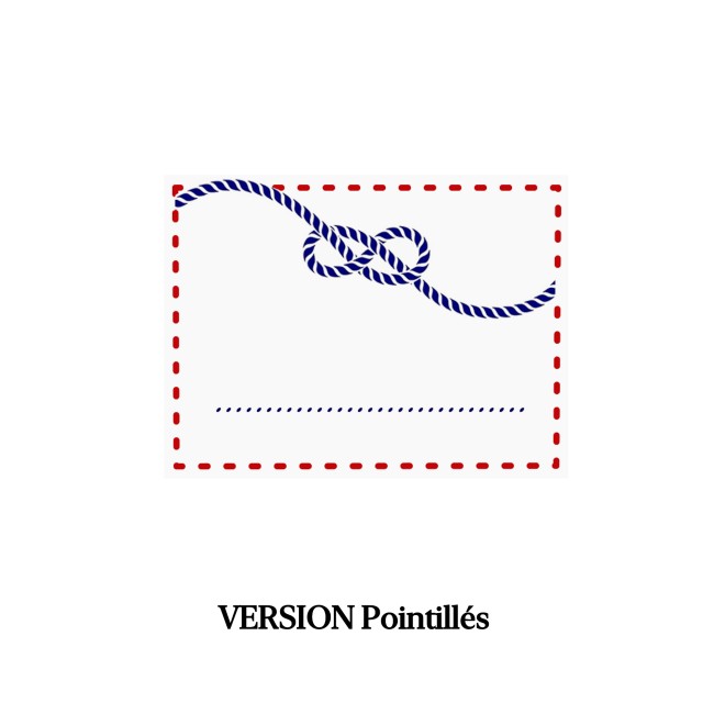 Marque-Place personnalisé thème Marin avec Motif Noeud Marin - EPD