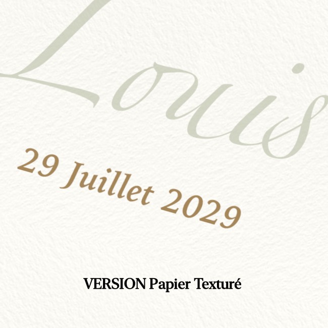 Faire-part de Naissance - Style Rétro poétique - Motifs petits renards - EP5
