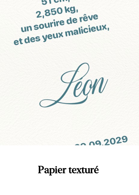 Faire-part de Naissance - Style Rétro poétique - Motif Baleine - EP6 Faire-part de Naissance - Style Rétro poétique - Motif Baleine - EP6