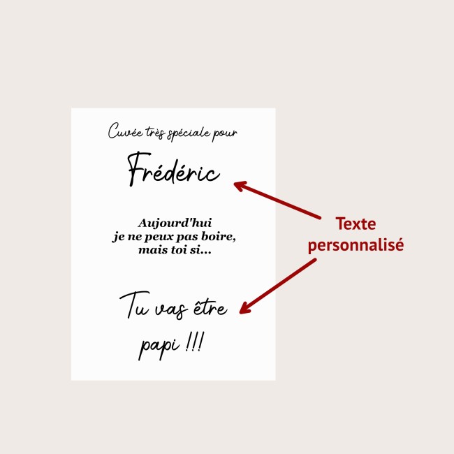 Etiquette autocollante personnalisée pour bouteille - Annonce grossesse, demande parrain marraine - ep5 Etiquette autocollante personnalisée pour bouteille - Annonce grossesse, demande parrain marraine - ep5