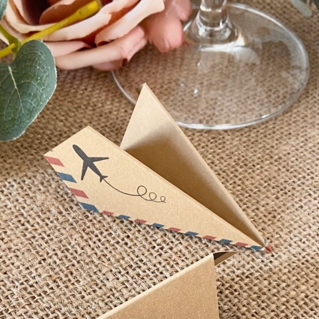 Marque-Places origami Avion - Mariage ou anniversaire - EPD Marque-Places origami Avion - Mariage ou anniversaire - EPD
