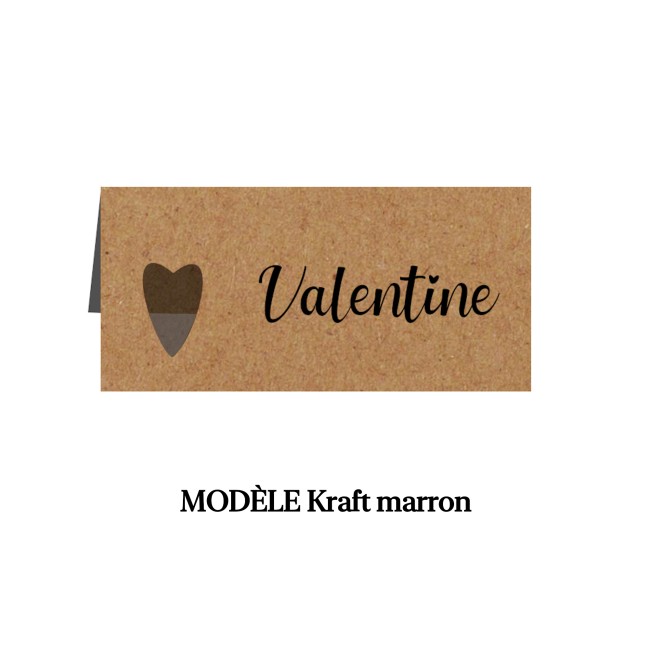 Marque-Places personnalisé motif petit coeur perforé - EP8