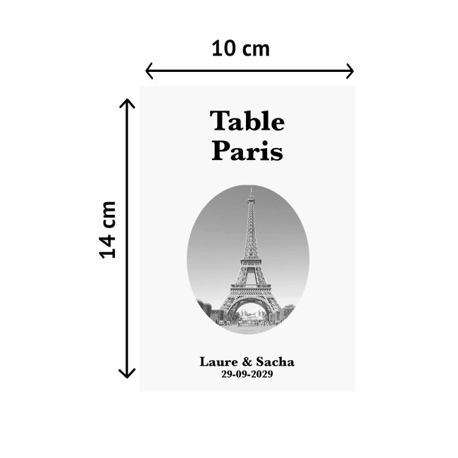 Carte Nom de table personnalisée Villes du monde - Photo Noir et blanc - Monument célèbre - EPB Carte Nom de table personnalisée Villes du monde - Photo Noir et blanc - Monument célèbre - EPB