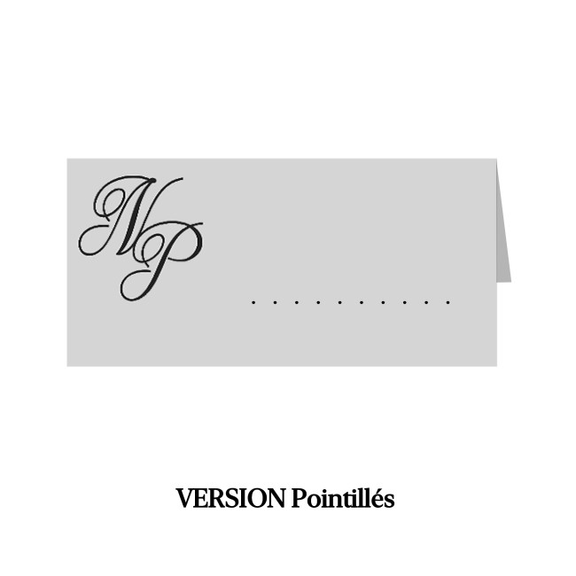 Marque-Places - Mariage Chic et élégant - Initiales calligraphie - EP4 Marque-Places - Mariage Chic et élégant - Initiales calligraphie - EP4