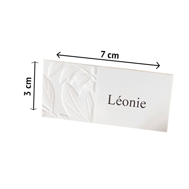 Marque-place mariage Floral en relief 3D – Décoration de table élégante et texturée - EP5