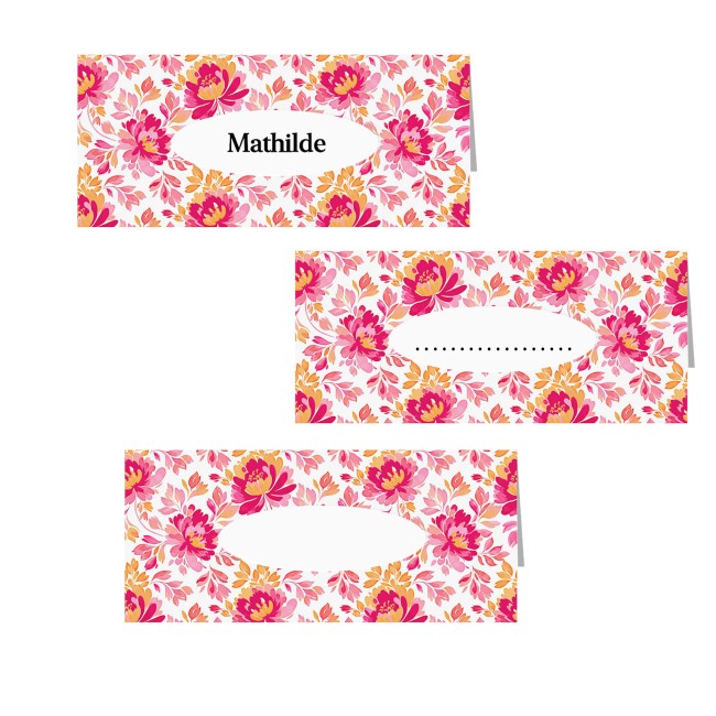 Marque-Place pour Mariage ou anniversaire style Botanique Romantique - Romantic folk - EP2