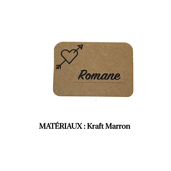 Marque-Place personnalisé avec motif Coeur et sa flèche - EP6