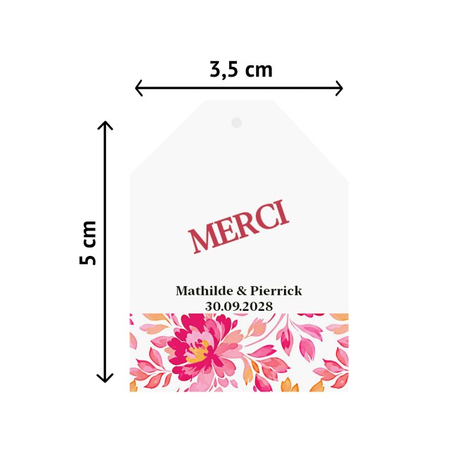 Etiquette MERCI - Mariage Bohème, Botanique Romantique - Style Romantic Folk _ EP4
