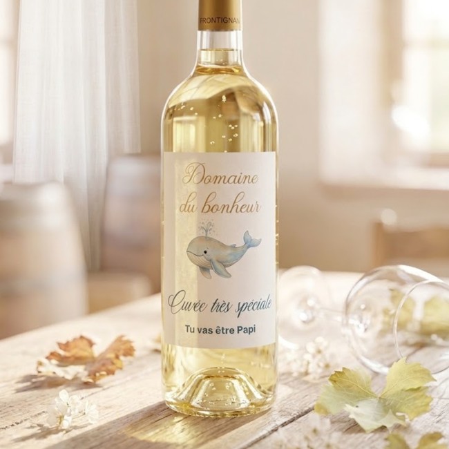 Etiquette autocollante personnalisée pour bouteille - Annonce...