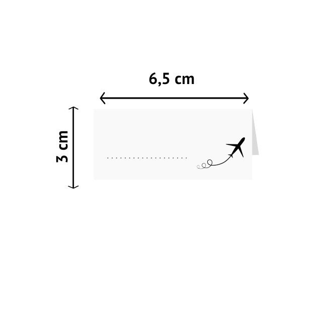 Marque-Places personnalisable - motif Avion qui décolle- Mariage thème voyage - EP4