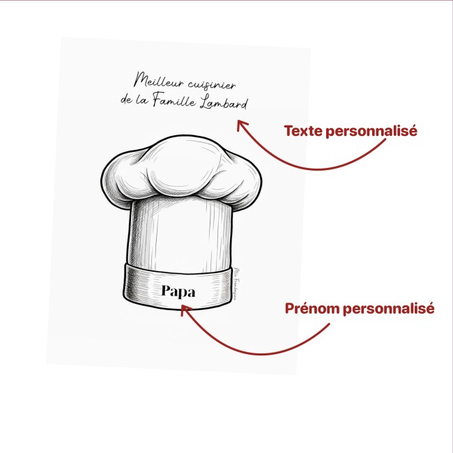 Affiche Cuisine Personnalisée - Toque de cuisinier| Mlle Framboisine - EP3 Affiche Cuisine Personnalisée - Toque de cuisinier| Mlle Framboisine - EP3