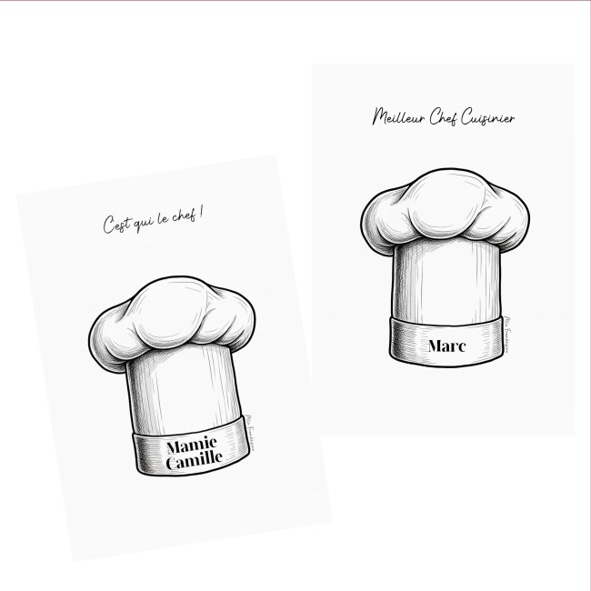 Affiche Cuisine Personnalisée - Toque de cuisinier| Mlle Framboisine - EP4 Affiche Cuisine Personnalisée - Toque de cuisinier| Mlle Framboisine - EP4