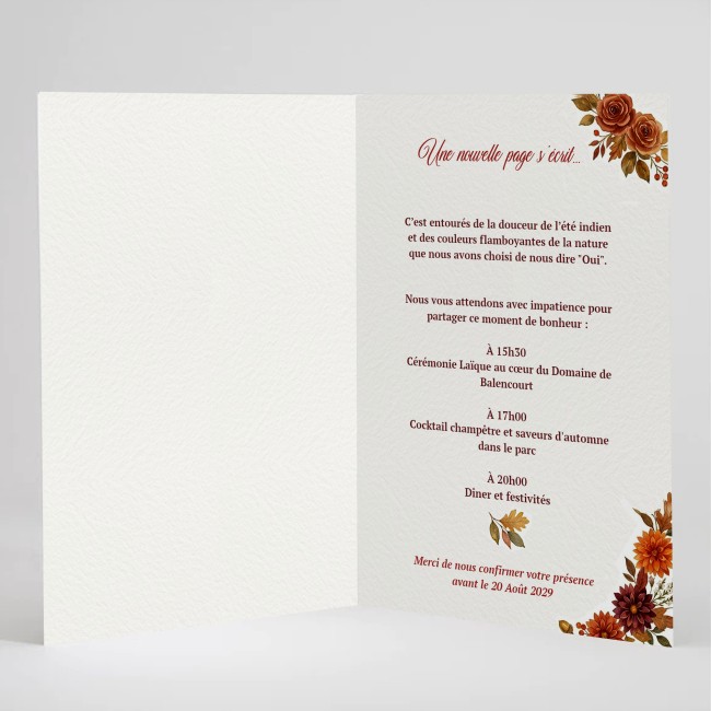 Faire-part de mariage - Invitation mariage Bohème Automnale - EP2 Faire-part de mariage - Invitation mariage Bohème Automnale - EP2