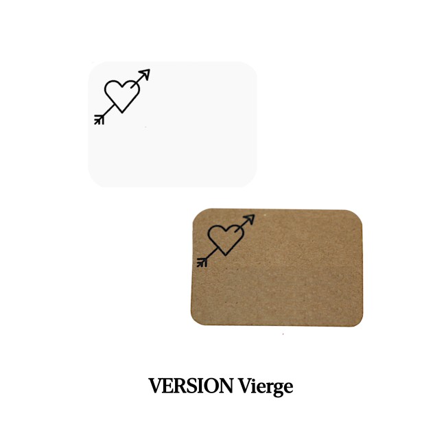 Marque-Place personnalisé avec motif Coeur et sa flèche - EP4