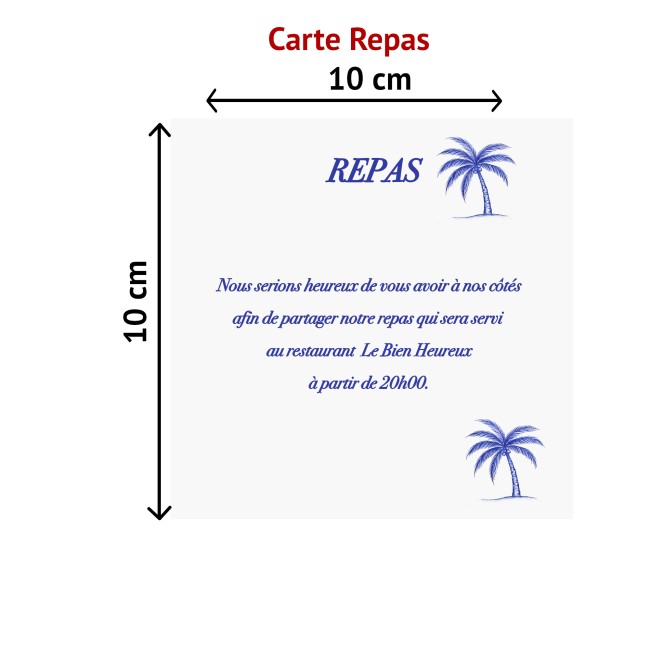Faire-part Pochette pour mariage - Plages et Tropiques - Palmier bleu - Modèle Chic Azuréen - EPG Faire-part Pochette pour mariage - Plages et Tropiques - Palmier bleu - Modèle Chic Azuréen - EPG