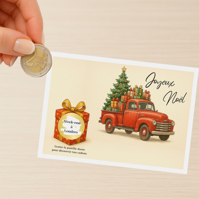 Carte à gratter personnalisée pour message surprise -Cadeau...