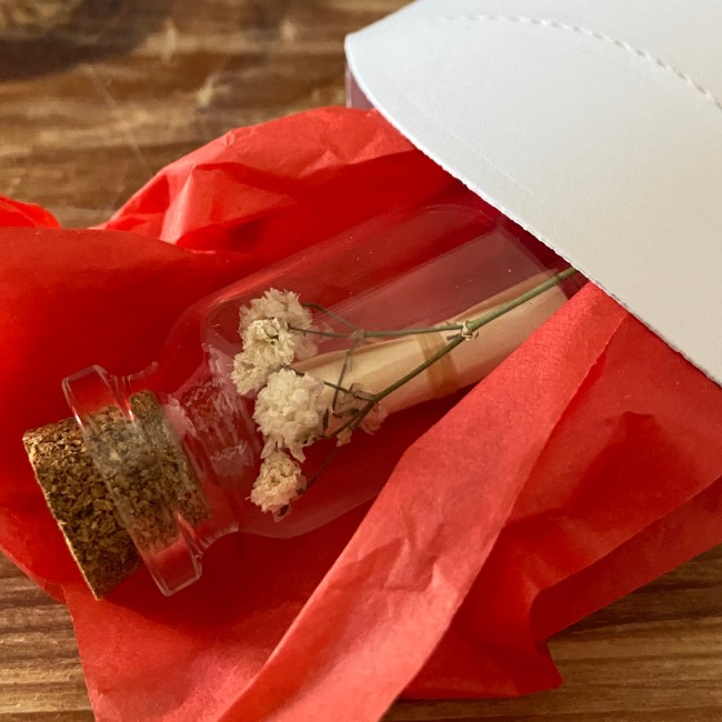 Fiole en verre avec message personnalisée - Demande témoin, demoiselle d'honneur, annonce mariage, grossesse... Cadeau de Noël personnalisé - ep4
