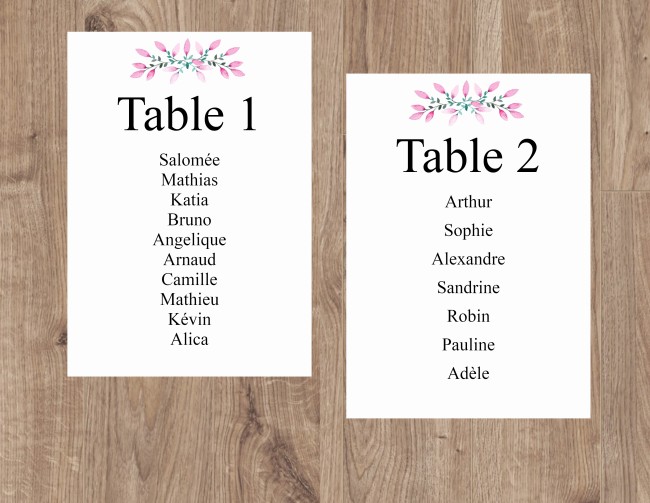 Carte Plan de table personnalisée - Mariage ou anniversaire thème Nature Florale - Modèle ROMANCE FLEURIE - EPB Carte Plan de table personnalisée - Mariage ou anniversaire thème Nature Florale - Modèle ROMANCE FLEURIE - EPB