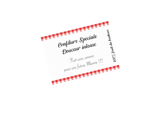 Etiquette autocollante personnalisée pour pot de confiture - Annonce grossesse originale - ep5