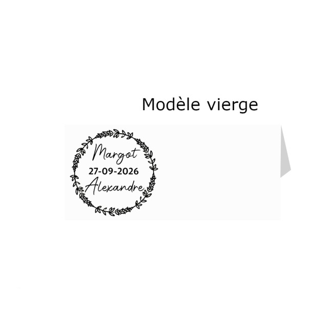 Marque-Places - Mariage Chic et élégant - Couronne florale - EP5