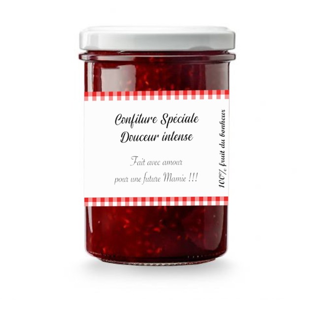 Etiquette autocollante personnalisée pour pot de confiture - Annonce grossesse originale - ep4