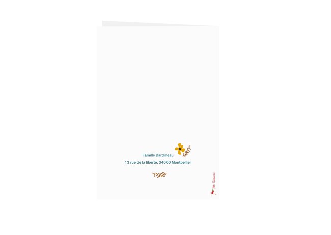 Faire-part de Naissance - Motifs Petites fleurs, liberty - EPF Faire-part de Naissance - Motifs Petites fleurs, liberty - EPF