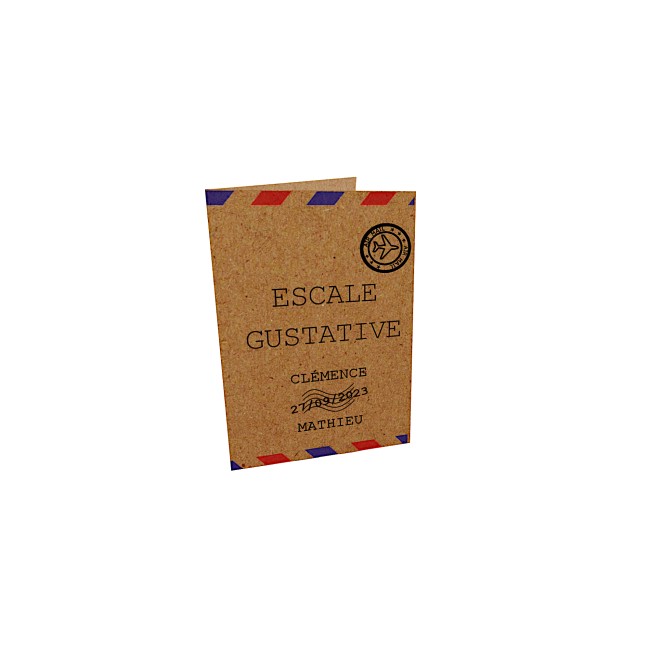 Menu Escale gustative pour Mariage ou Anniversaire thème Destination/Voyage - Escale gustative - EP5