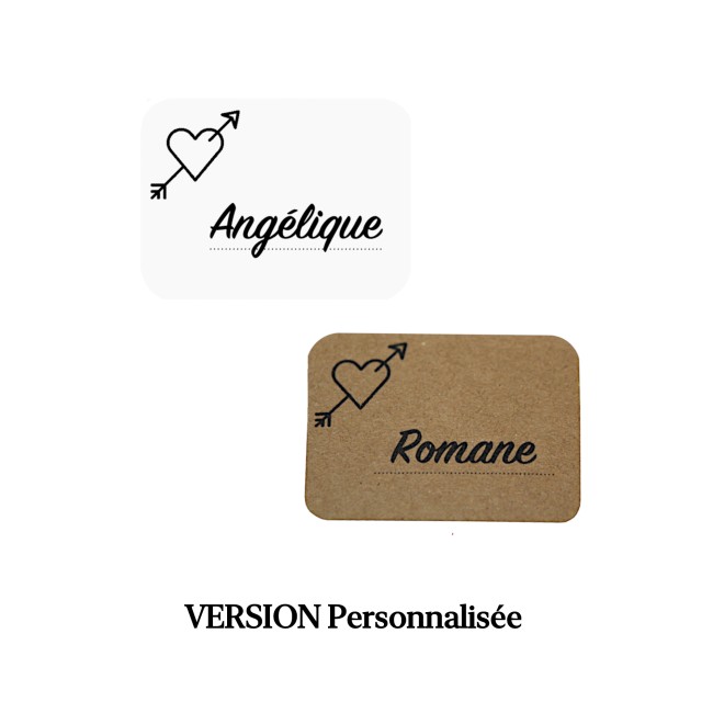 Marque-Place personnalisé avec motif Coeur et sa flèche - EP7
