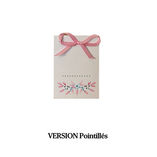 Marque-place personnalisable – Motif floral – Décoration romantique et poétique - EP4