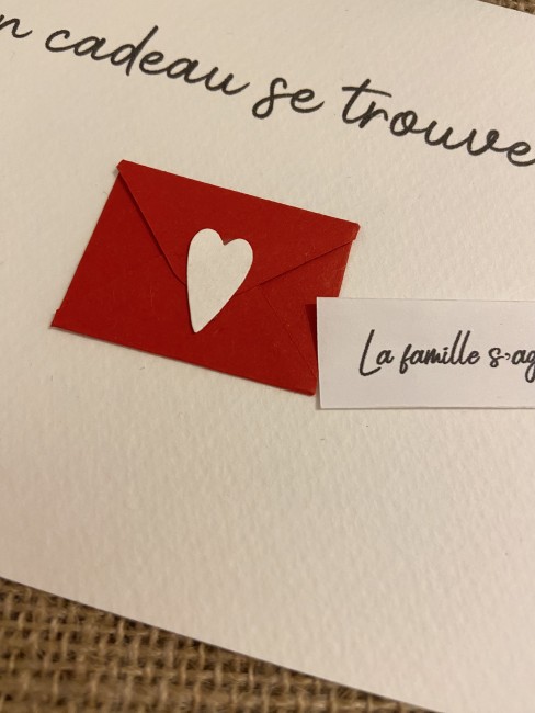 Carte cadeau de Noël personnalisé avec message surprise -  Annonce grossesse, demande témoin, demoiselle d'honneur, parrain. -EP2