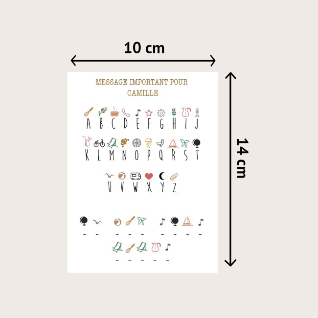 Carte annonce grossesse ou demande de parrain marraine personnalisée - Message codée - EPC