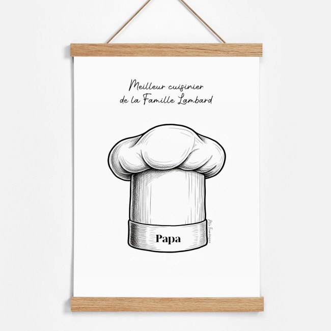 Affiche Cuisine Personnalisée - Toque de cuisinier| Mlle Framboisine - EP2 Affiche Cuisine Personnalisée - Toque de cuisinier| Mlle Framboisine - EP2