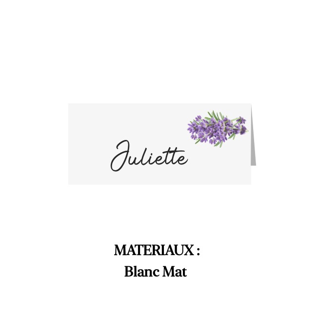 Marque-Place pour Mariage style provençal - Thème Lavande - EP3