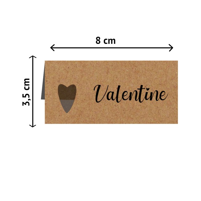 Marque-Places personnalisé motif petit coeur perforé - EP7