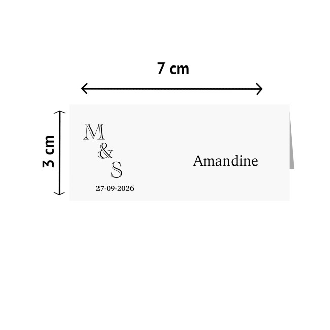 Marque-place mariage chic – Initiales personnalisées – Design minimaliste et raffiné - EP6 Marque-place mariage chic – Initiales personnalisées – Design minimaliste et raffiné - EP6