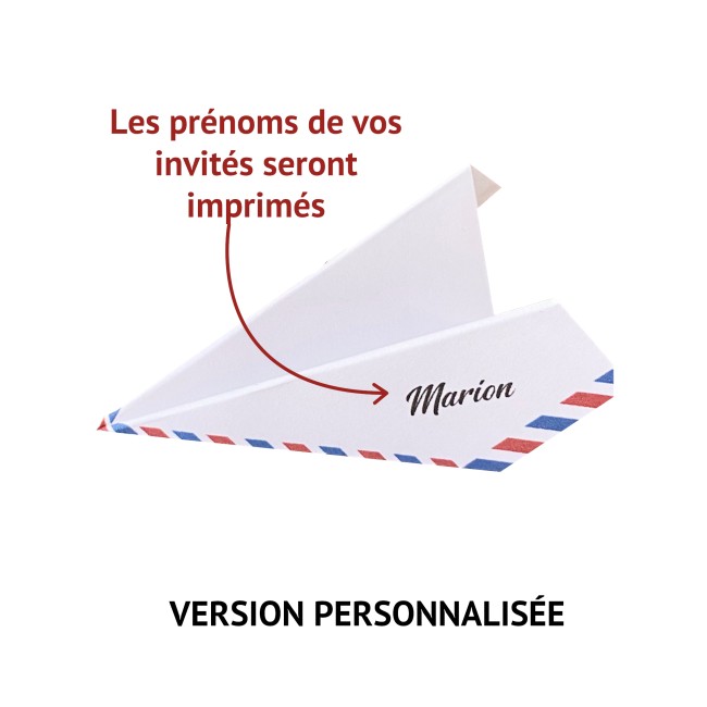 Marque-Places origami Avion - Mariage ou anniversaire - EPG Marque-Places origami Avion - Mariage ou anniversaire - EPG