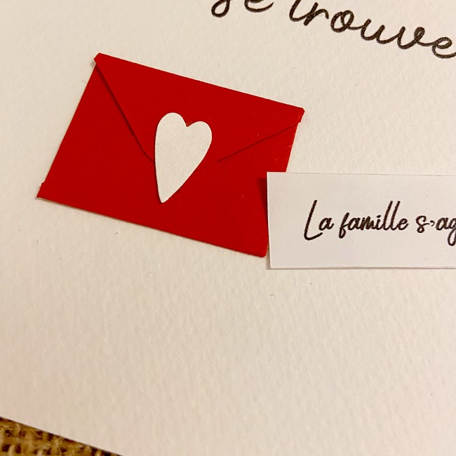 Carte cadeau de Noël personnalisé avec message surprise -  Annonce grossesse, demande témoin, demoiselle d'honneur, parrain. -EP5
