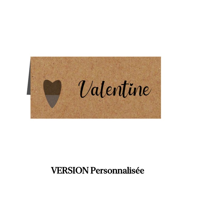 Marque-Places personnalisé motif petit coeur perforé - EP6