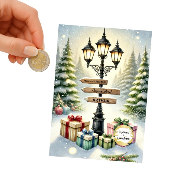 Carte à gratter personnalisée pour message surprise -Cadeau...