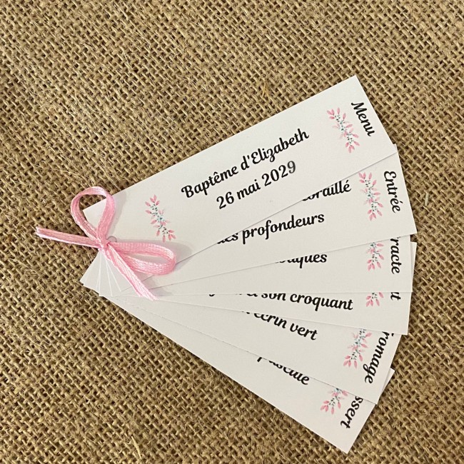 Menu Éventail personnalisé pour anniversaire ou mariage thème nature florale - Romance fleurie - EPB Menu Éventail personnalisé pour anniversaire ou mariage thème nature florale - Romance fleurie - EPB