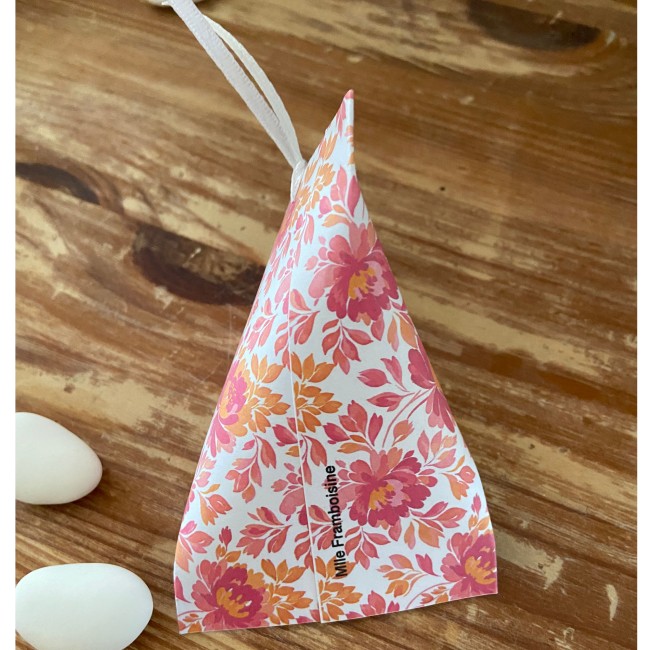 Boîtes à dragées berlingot pour cadeaux de remerciements invités - Mariage thème Botanique Romantique - EP5