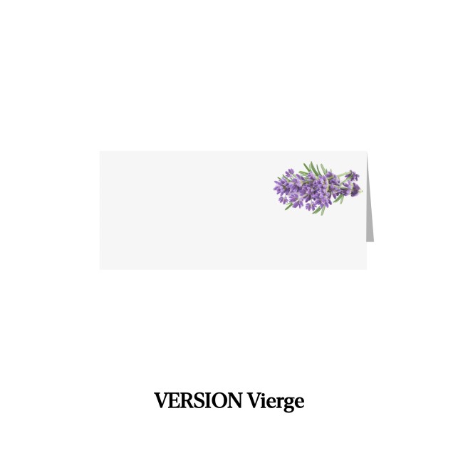 Marque-Place pour Mariage style provençal - Motif Lavande - EPF