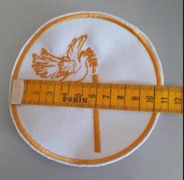 écusson colombe croix mariage