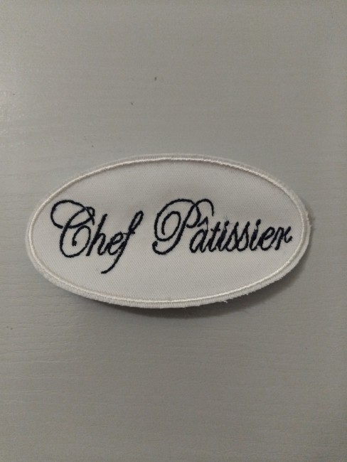 Patch Chef Pâtissier brodé à coudre-fait en france-broderie chef...