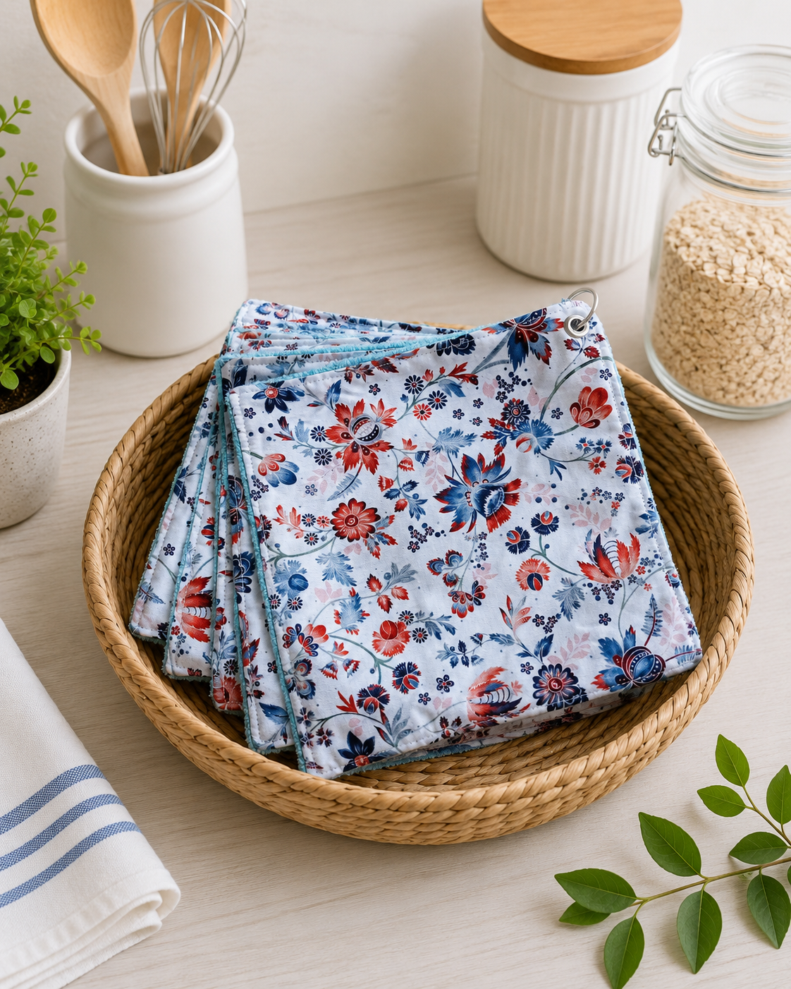 Essuie-tout lavables et réutilisables aux motifs originaux et fleuris