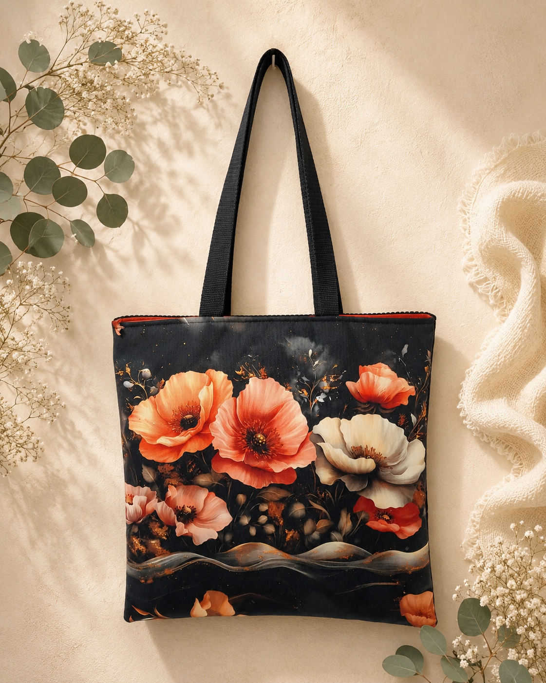 Sac tote bag imprimé artisanal Les Cabas en Folie