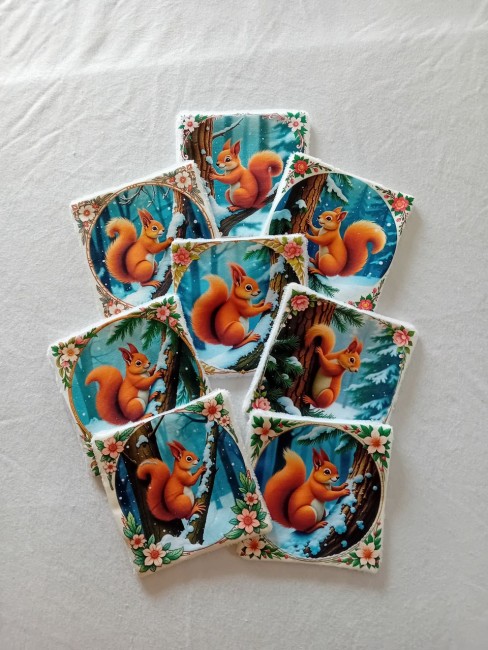 Lingettes démaquillantes originales et lavables en éponge bambou et tissu imprimé, modèle unique fait main de fabrication française.