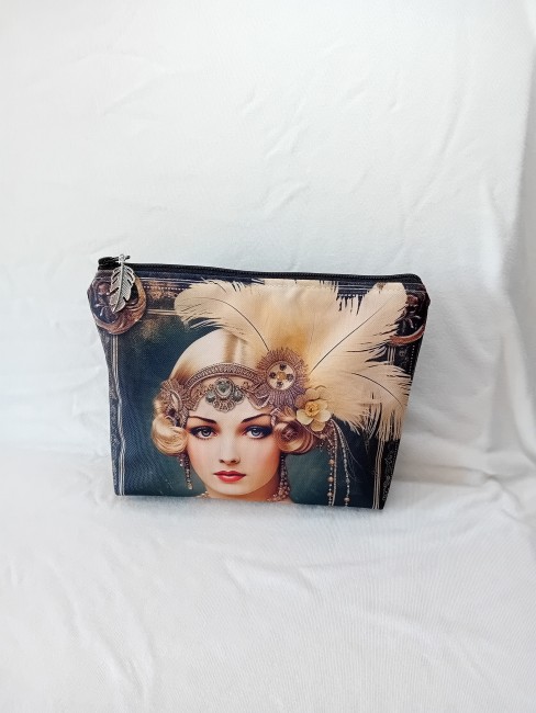 Trousse multi-usage femme Art déco avec imprimé années 1920 – Confection des Vosges
