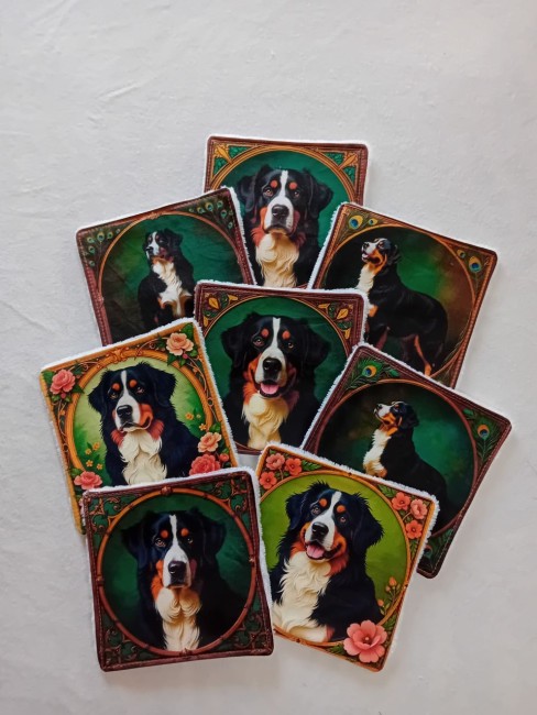 Lingettes démaquillantes originales et lavables en éponge bambou et tissu imprimé, modèle unique fait main de fabrication française.